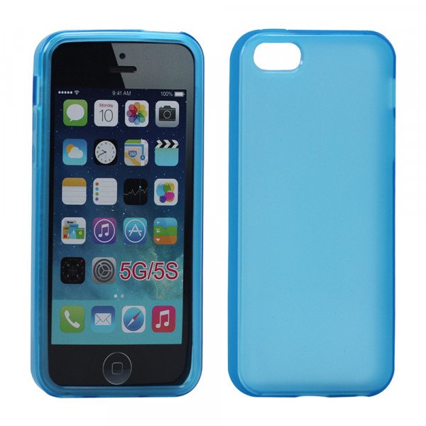 Wholesale iPhone 5 5S Matte TPU Gel case (Blue)